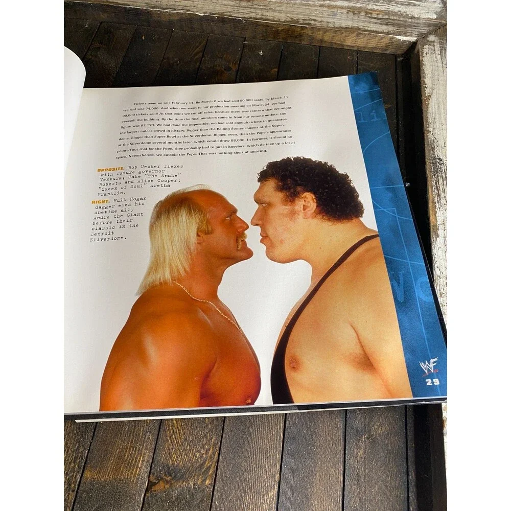 WWF WrestleMania The Official Insider's Story 2001 Hard Cover Book & DVD
